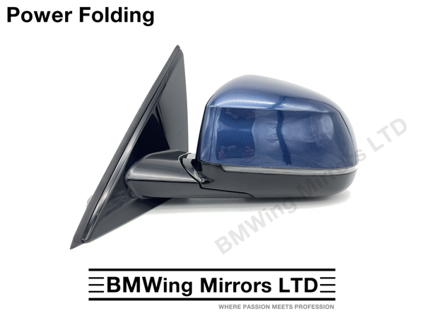 BMW X5 G05 LEFT PASSENGER SIDE WING MIRROR 5 PIN POWER FOLDING / PHYTONIC BLUE