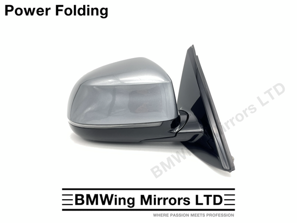 BMW X6 F16 O/S RIGHT DRIVER SIDE WING MIRROR 5 PIN POWER FOLDING / M50 Cerium Grey