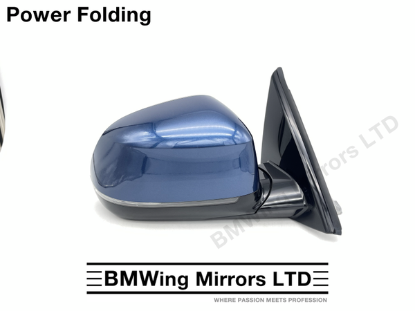 BMW X4 G02 O/S RIGHT DRIVER SIDE WING MIRROR 5 PIN POWER FOLDING / PHYTONIC BLUE
