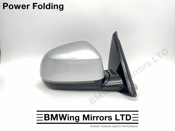 BMW X4 G02 O/S RIGHT DRIVER SIDE WING MIRROR 5 PIN POWER FOLDING / GLACIER SILVER