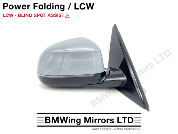 BMW X5 G05 RIGHT DRIVER SIDE WING MIRROR / 5 PIN POWER FOLDING + LCW/ BROOKLYN GREY