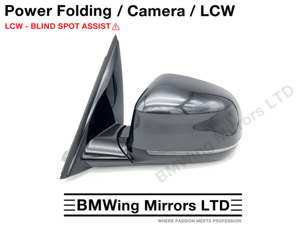 BMW X3 iX3 G01 G08 LEFT PASSENGER WING MIRROR 9 PIN POWER FOLDING + CAMERA + LCW / SOPHISTO GREY
