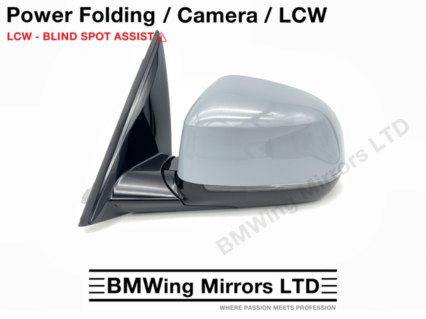 BMW X3 iX3 G01 G08 LEFT PASSENGER WING MIRROR 9 PIN POWER FOLDING + CAMERA + LCW / BROOKLYN GREY