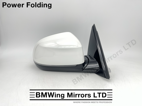BMW X4 G02 O/S RIGHT DRIVER SIDE WING MIRROR 5 PIN POWER FOLDING / ALPINE WHITE