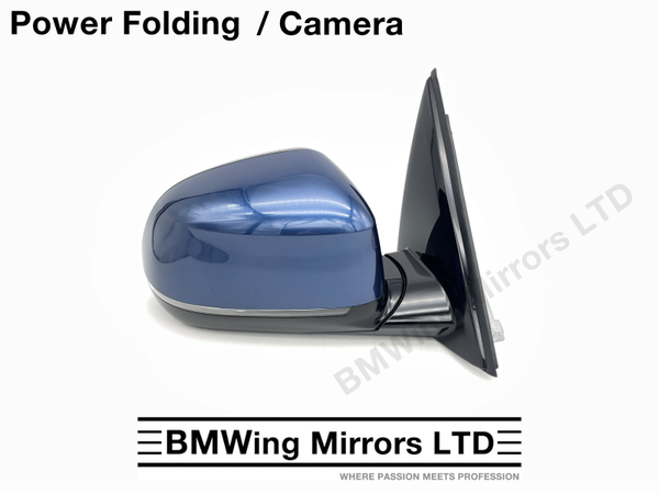 BMW X3 iX3 G01 G08 RIGHT DRIVER WING MIRROR 9 PIN POWER FOLDING + CAMERA / PHYTONIC BLUE C1M