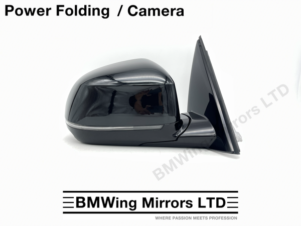 BMW X3 iX3 G01 G08 RIGHT DRIVER WING MIRROR 9 PIN POWER FOLDING + CAMERA / SAPPHIRE BLACK 475