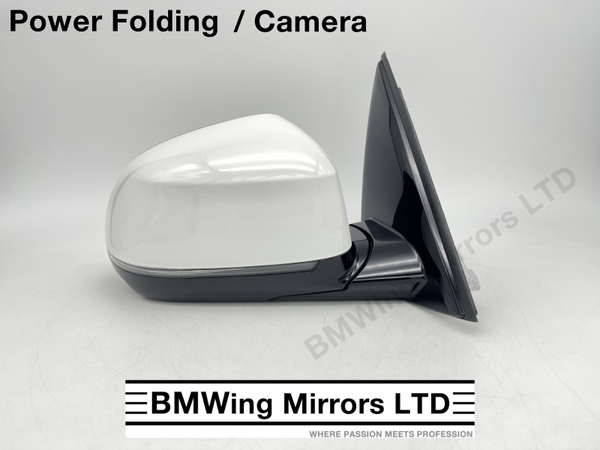 BMW X3 iX3 G01 G08 RIGHT DRIVER WING MIRROR 9 PIN POWER FOLDING + CAMERA / ALPINE WHITE A300