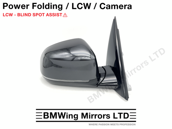 BMW X3 iX3 G01 G08 RIGHT DRIVER WING MIRROR 9 PIN / POWER FOLDING + LANE CHANGE WARNING + CAMERA / SOPHISTO GREY