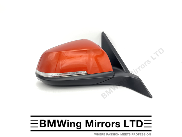 BMW 1 2 F21 F22 F23 RIGHT DRIVER SIDE DOOR WING MIRROR 6 PIN SE SPORT / ORANGE