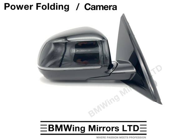 BMW X5 G05 RIGHT DRIVER SIDE WING MIRROR 9 PIN POWER FOLDING + CAMERA / BLACK