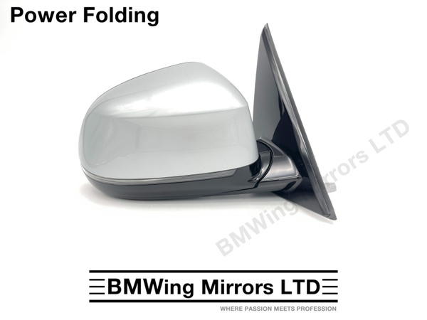 BMW X3 F25 LCI / RIGHT DRIVER SIDE WING MIRROR 5 PIN POWER FOLDING / GLACIER SILVER A83