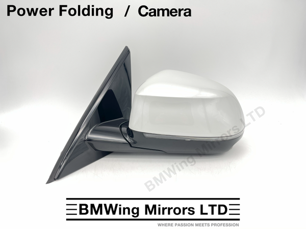 BMW X5 G05 LEFT PASSENGER SIDE WING MIRROR 9 PIN POWER FOLDING + CAMERA / WHITE