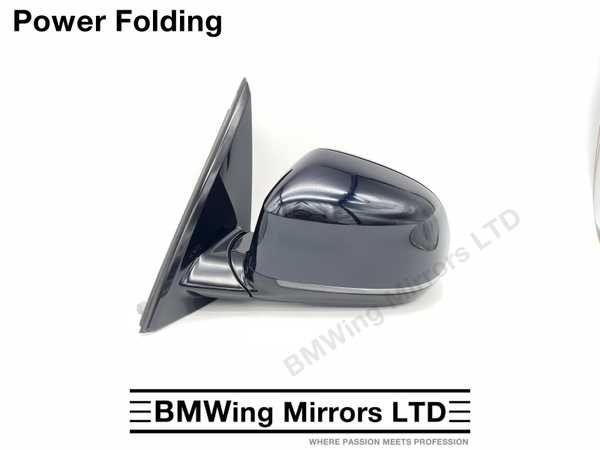 BMW X5 F15 N/S LEFT PASSENGER SIDE WING MIRROR / 5 PIN POWER FOLDING / CARBON BLACK 416