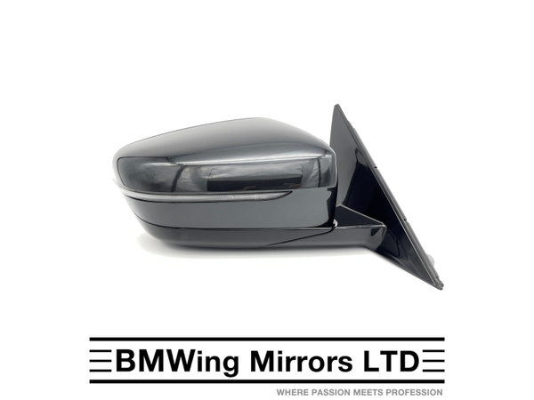 BMW 5 G30 G31 RIGHT DRIVER SIDE DOOR WING MIRROR / MANUAL FOLDING 6 PIN / GREY