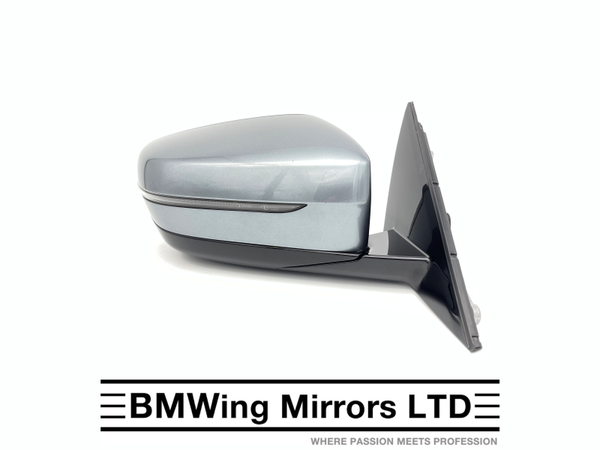BMW 5 G30 G31 RIGHT DRIVER SIDE DOOR WING MIRROR / MANUAL FOLDING 6 PIN / GREY