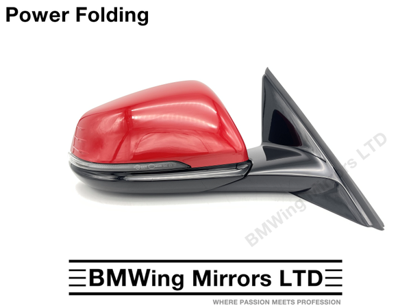 BMW 1 SERIES F40 RIGHT DRIVER SIDE DOOR WING MIRROR 7 PIN POWER FOLDING / RED