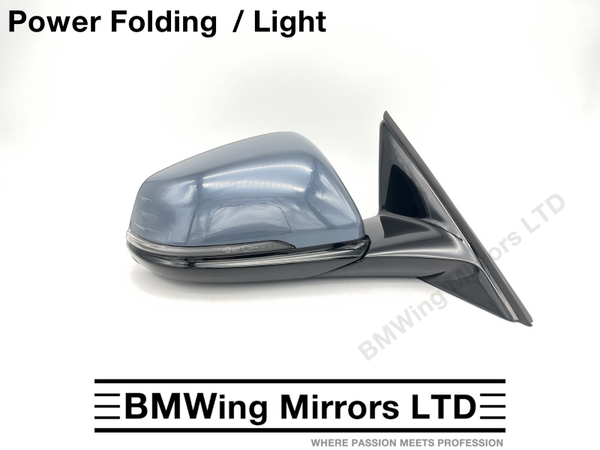 BMW 1 SERIES F40 RIGHT DRIVER SIDE DOOR WING MIRROR / 7 PIN POWER FOLDING / GREY