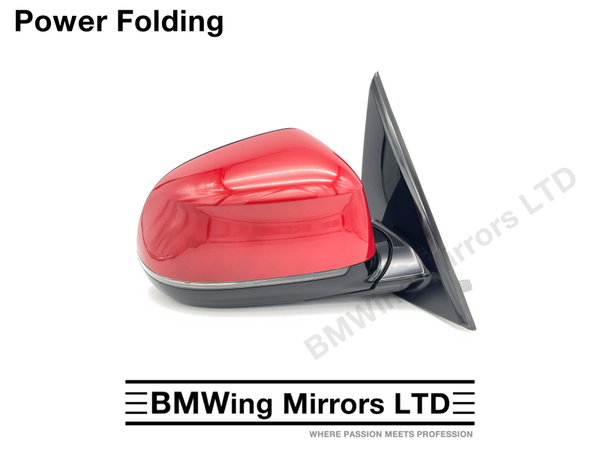 BMW X3 F25 LCI / RIGHT DRIVER SIDE WING MIRROR 5 PIN POWER FOLDING / MELBOURNE RED