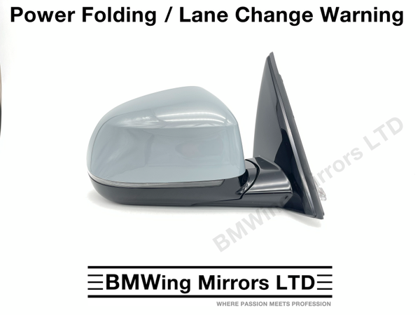 BMW X3 iX3 G01 G08 RIGHT DRIVER WING MIRROR 5 PIN / POWER FOLDING + LANE CHANGE WARNING / BROOKLYN GREY
