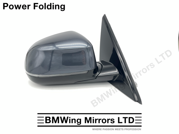 BMW X5 G05 RIGHT DRIVER SIDE WING MIRROR / 5 PIN POWER FOLDING ARCTIC RACE BLUE