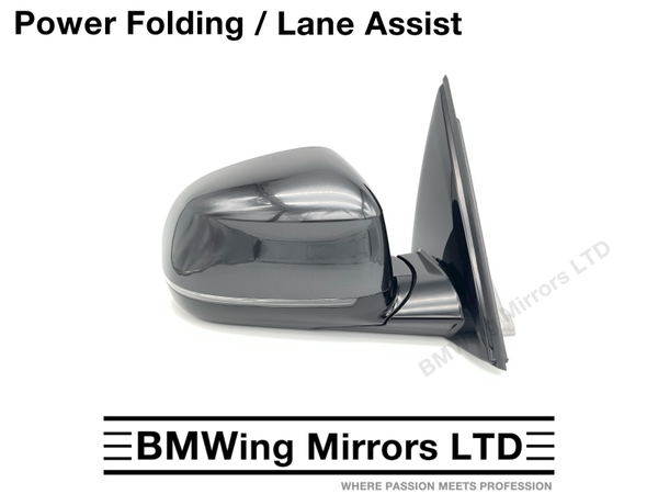 BMW X3 iX3 G01 G08 RIGHT DRIVER WING MIRROR 5 PIN / POWER FOLDING + LANE CHANGE WARNING / SOPHISTO GREY A90
