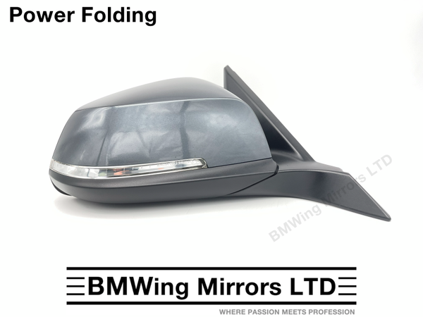 BMW 1 2 F21 F22 F23 O/S RIGHT DRIVER WING MIRROR / 5 PIN POWER FOLDING / GREY