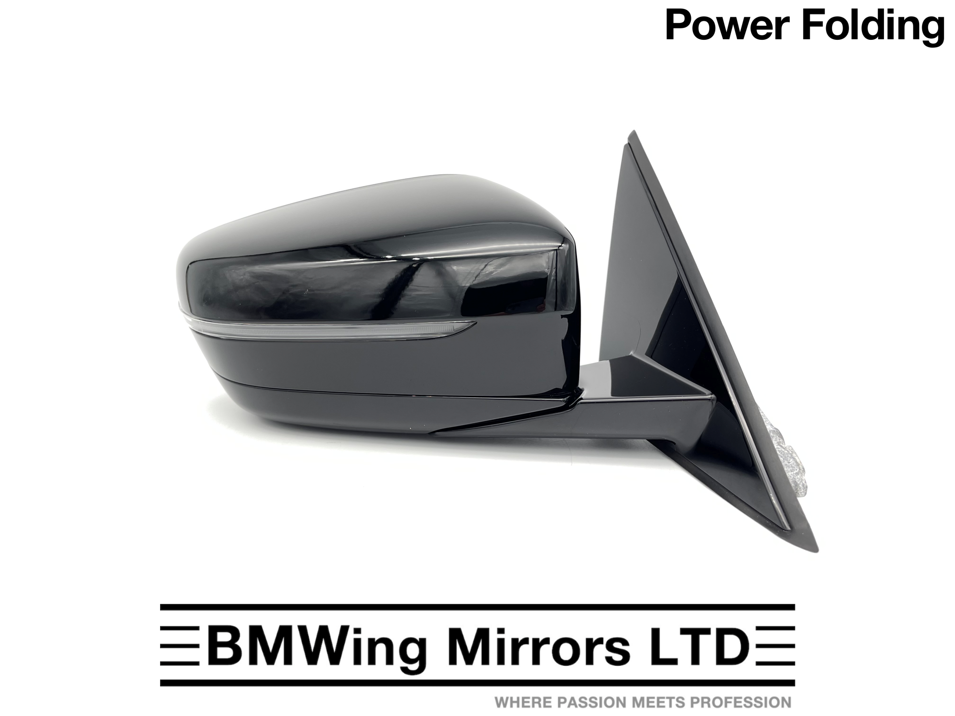 BMW 3 G20 G21 RIGHT DRIVER SIDE DOOR WING MIRROR / LCW / POWER FOLDING 5 PIN / SAPPHIRE BLACK