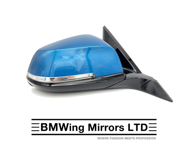 BMW 1 2 F21 F22 F23 F87 M2 RIGHT DRIVER SIDE DOOR WING MIRROR 6 PIN / M-SPORT / LONG BEACH BLUE C16