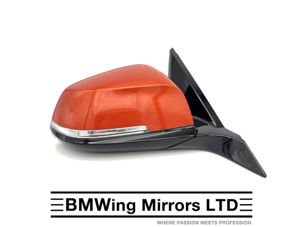BMW 1 2 F21 F22 F23 RIGHT DRIVER SIDE DOOR WING MIRROR 6 PIN / M-SPORT / VALENCIA ORANGE