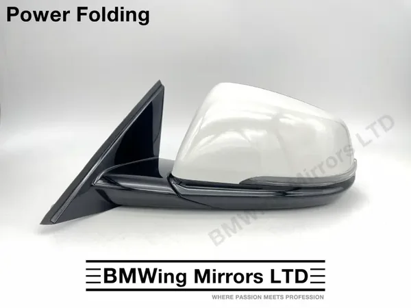 BMW X2 F39 LEFT PASSENGER SIDE WING MIRROR GENUINE / 5 PIN POWER FOLDING / WHITE