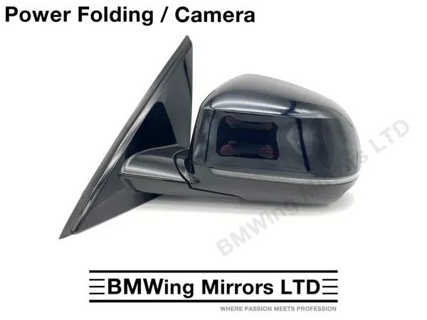 BMW X5 G05 LEFT PASSENGER SIDE WING MIRROR 9 PIN POWER FOLDING + CAMERA / BLACK
