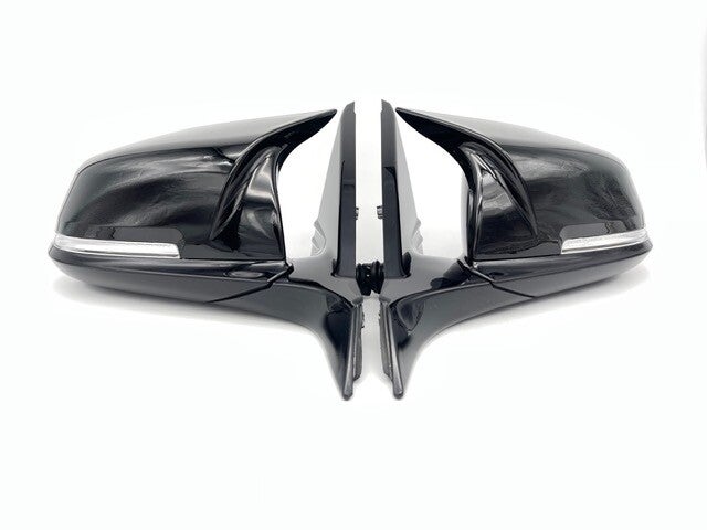 BMW 1 2 F21 F22 F23 L + R RETROFIT SET 2 WING MIRRORS 5 PIN POWER FOLDING BLACK / M-Sport