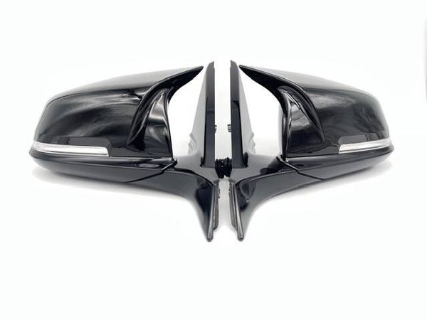 BMW 1 2 F21 F22 F23 L + R RETROFIT SET 2 WING MIRRORS 5 PIN POWER FOLDING BLACK / M-Sport
