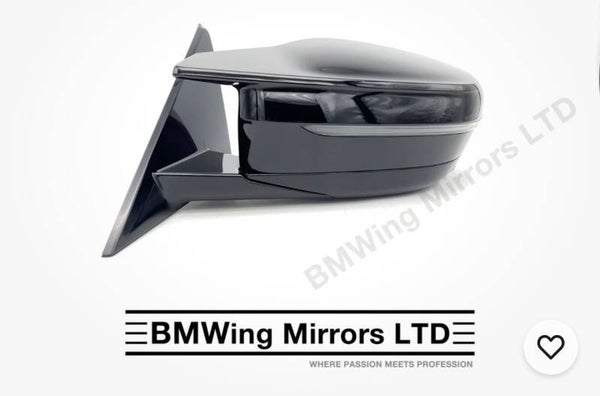 BMW M3 G80 G81 LEFT PASSENGER SIDE DOOR WING MIRROR POWER FOLDING 9 PIN CAMERA / BLACK