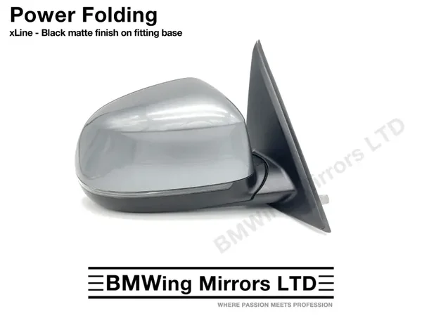 BMW X3 F25 LCI RIGHT DRIVER SIDE WING MIRROR 5 PIN POWER FOLDING / xLine / BLACK