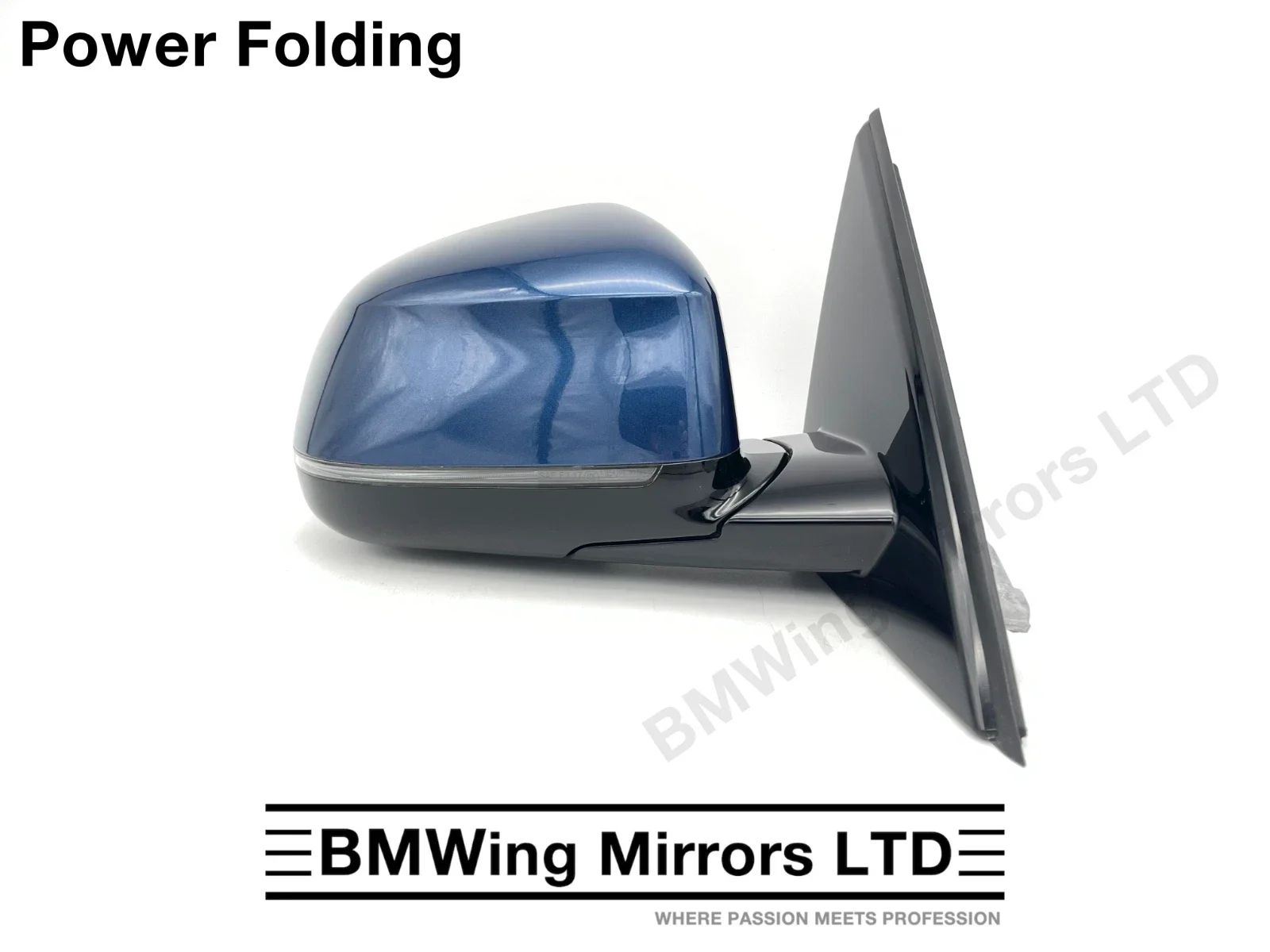 BMW X5 G05 RIGHT DRIVER SIDE WING MIRROR / 5 PIN POWER FOLDING / PHYTONIC BLUE