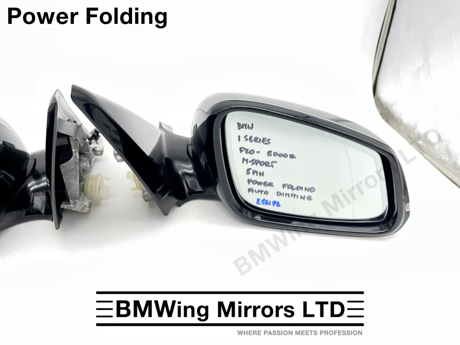 BMW 1 SERIES F20 O/S RIGHT DRIVER SIDE WING MIRROR 5 PIN POWER FOLDING M-SPORT / M135i  M140i / REPAIR