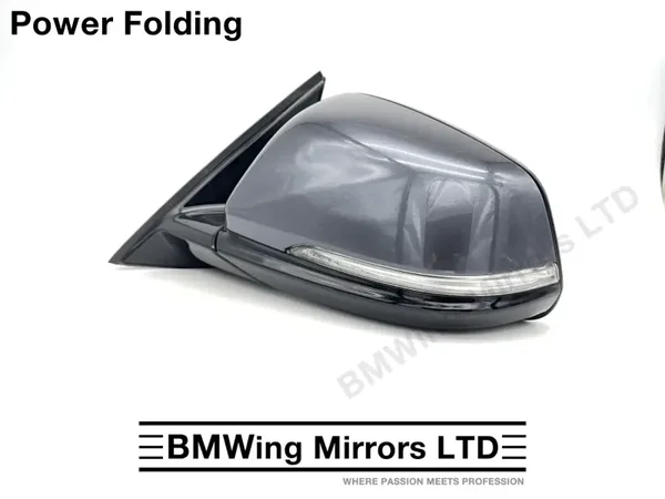 BMW X1 F48 LEFT PASSENGER SIDE WING MIRROR GENUINE / 5 PIN POWER FOLDING / GREY