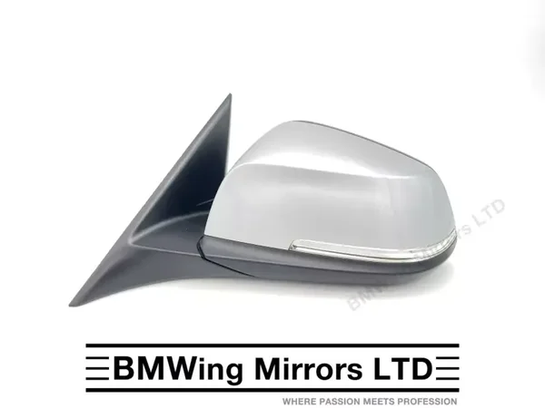 BMW 3 F30 F31 N/S LEFT PASSENGER SIDE WING MIRROR 6 PIN / SE SPORT LUXURY / SILVER