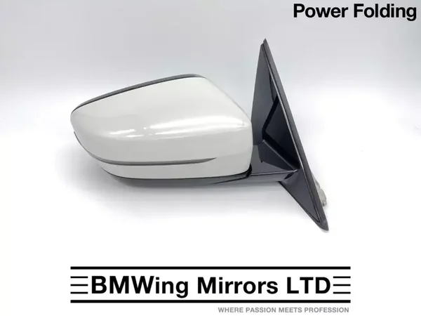 BMW 3 G20 G21 RIGHT DRIVER SIDE DOOR WING MIRROR / POWER FOLDING 5 PIN / WHITE