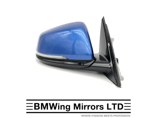 BMW X1 F48 O/S RIGHT DRIVER SIDE WING MIRROR GENUINE / 5 PIN / M-SPORT / BLUE