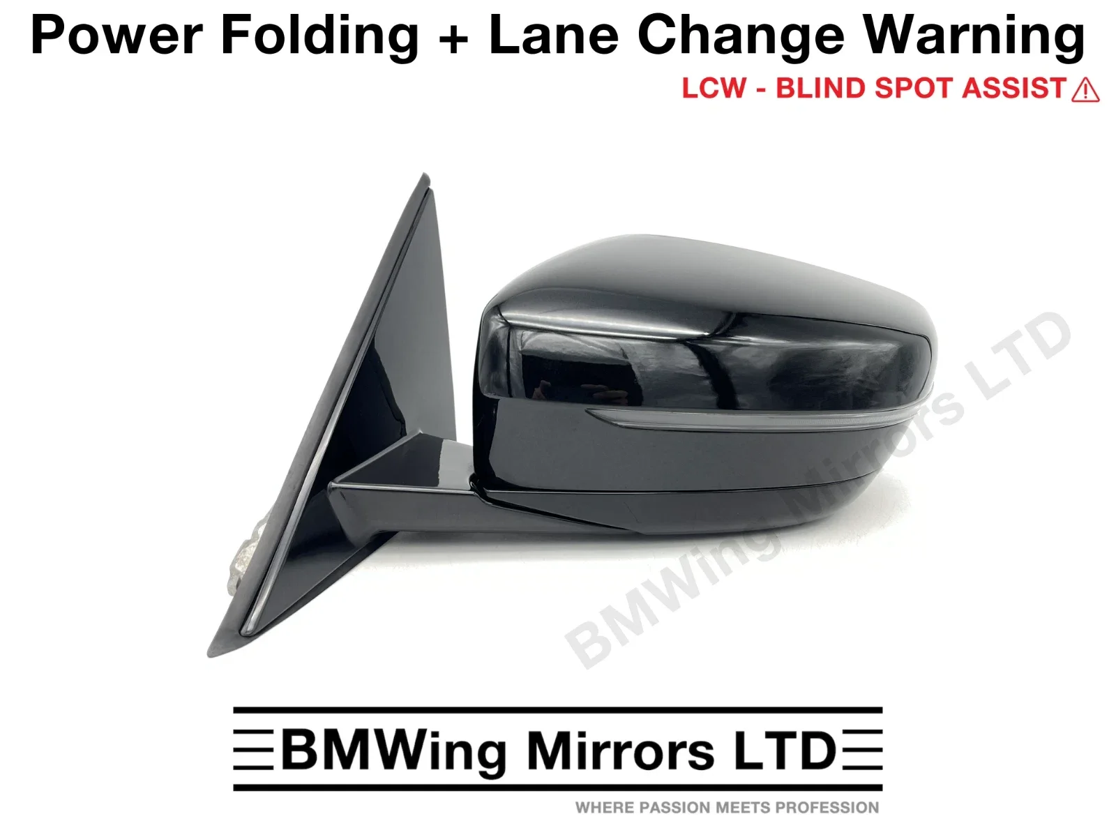 BMW G20 G21 LEFT PASSENGER DOOR WING MIRROR / 5 PIN POWER FOLD + LANE ASSIST LCW