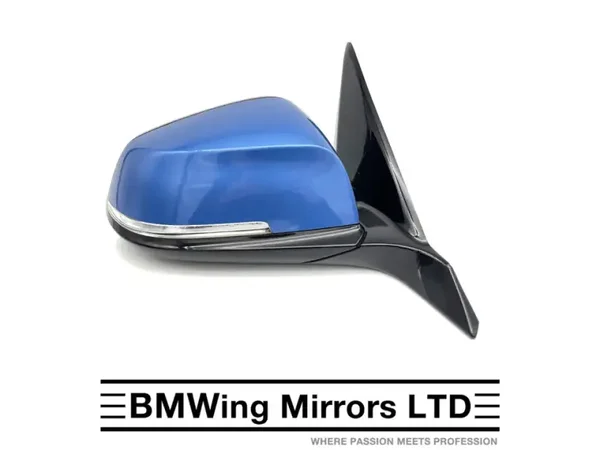 BMW 1 F20 5 DOOR O/S RIGHT DRIVER SIDE DOOR WING MIRROR - 6 PIN - M-SPORT - Estoril Blue B45