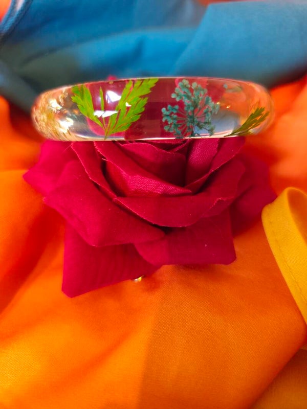bracelet fleur véritable