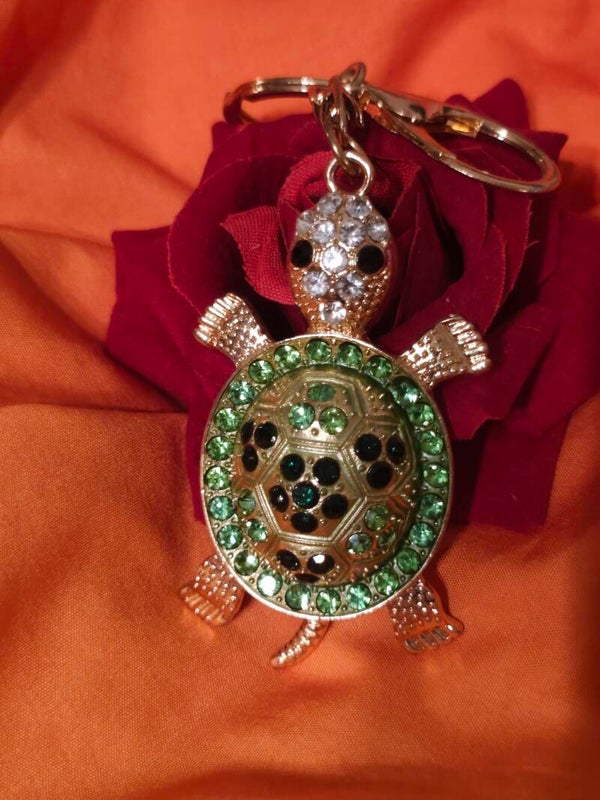Porte-clé tortue vert