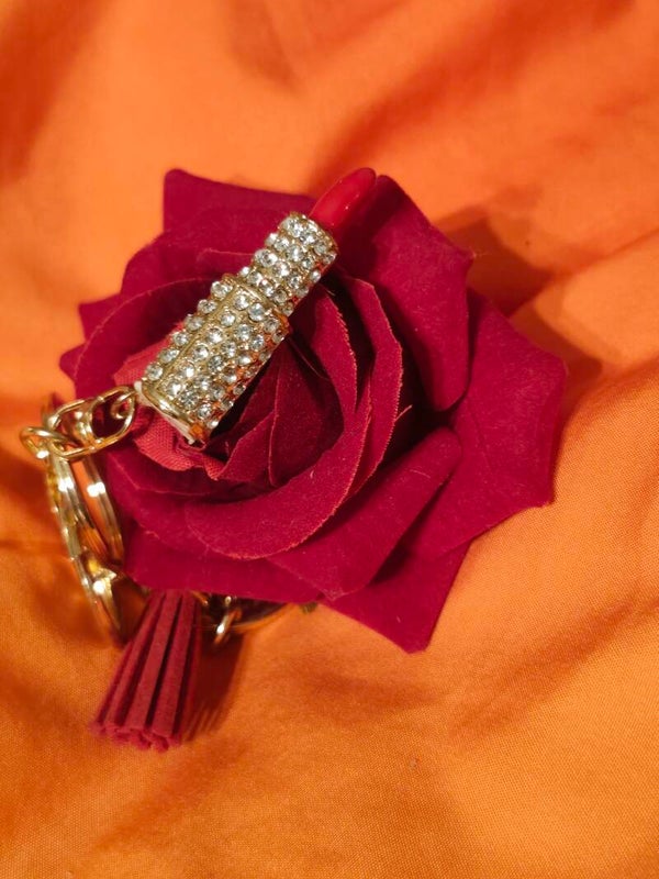 Porte-clé rouge à lèvre