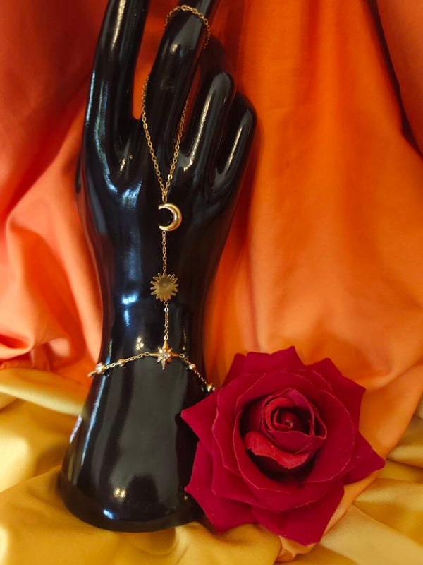 Bague chaîne de main