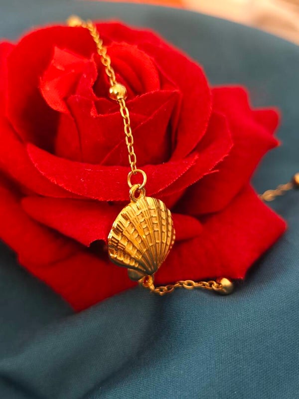 Bracelet cheville coquillage