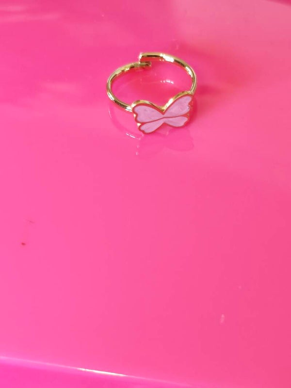 Bague nœud rose