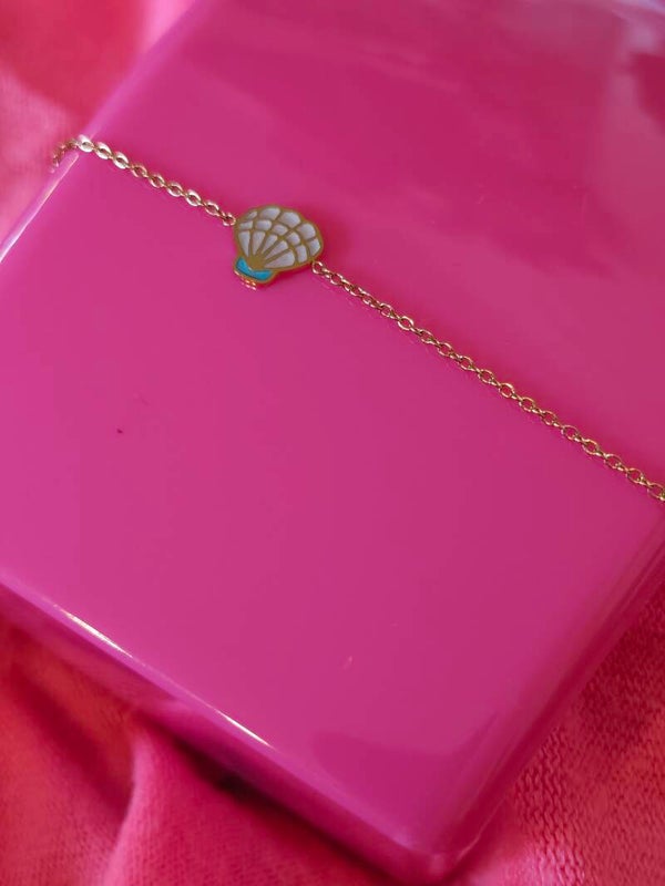 Bracelet coquillage rose